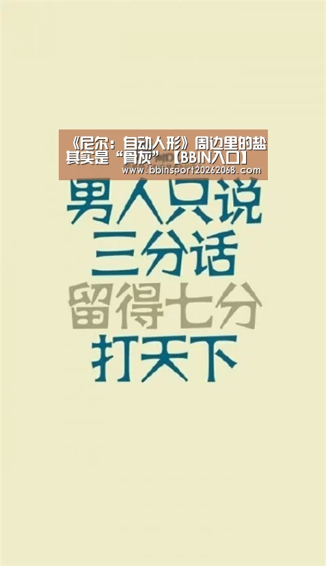 《尼尔:自动人形》周边里的盐其实是“骨灰”【BBIN入口】(图1) BBIN入口