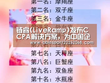 链睿(LiveRamp)发布CCPA解决方案,为中国企业出海保驾护航|BBIN入口(图4) BBIN百家乐